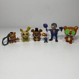 Lot of 6 Five Nights at Freddy's Mini Figures Balloon Springtrap FNAF